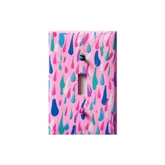 Hand Crafted Other - Hand Crafted Abstract Design Single Toggle Light Switch Plate